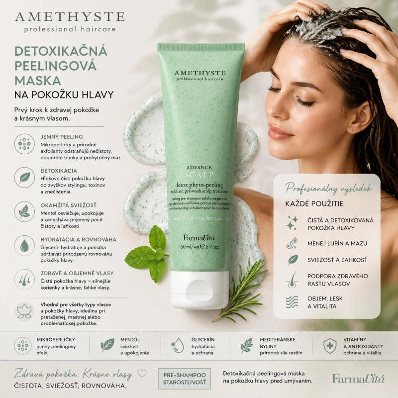 Farmavita AMETHYSTE ADVANCE Scalp Detox Phyto Peeling Mask 150ml
