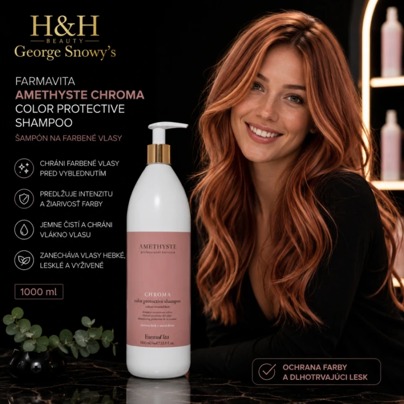 Farmavita AMETHYSTE CHROMA COLOR PROTECTIVE SHAMPOO 1000ml 2