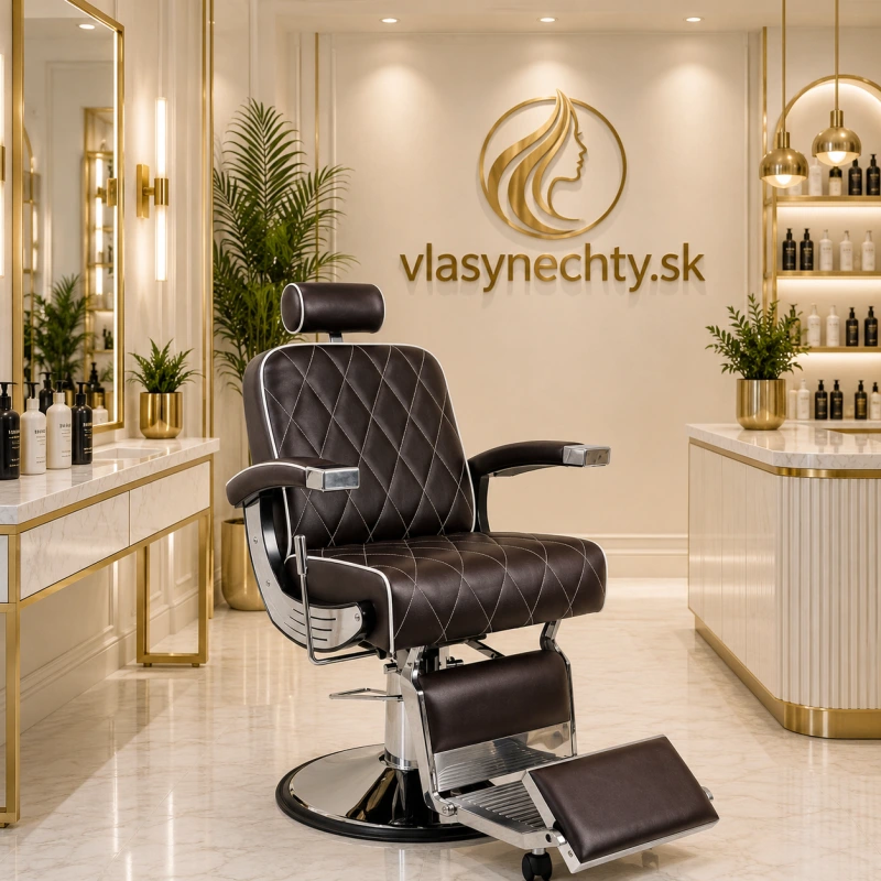 BARBERSKÉ KRESLO GABBIANO IMPERIAL HNEDÉ