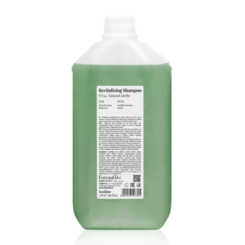 Farmavita BACKBAR REVITALIZING SHAMPOO Č.04 - PRÍRODNÉ BYLINKY 5000ml 1