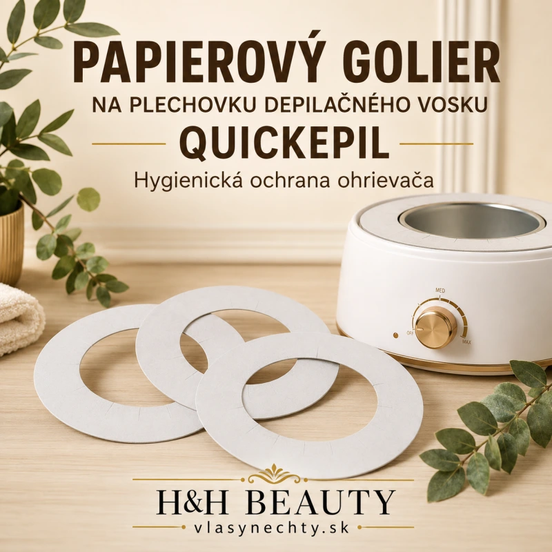 PAPIEROVÝ GOLIER NA PLECHOVKU DEPILAČNÉHO VOSKU QUICKEPIL
