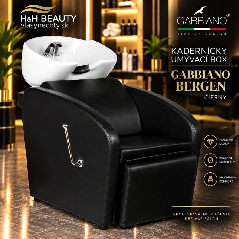 KADERNÍCKY UMÝVACÍ BOX GABBIANO BERGEN ČIERNY