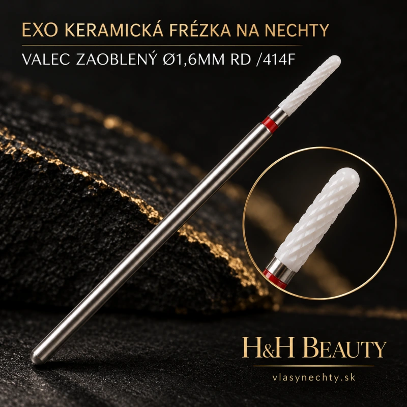 EXO KERAMICKÁ FRÉZKA NA NECHTY VALEC ZAOBLENÝ Ø1,6MM RD /414F