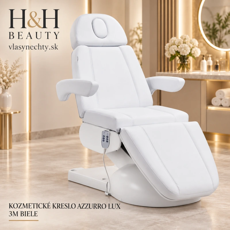 Kozmetické kreslo Azzurro Lux 3m biele
