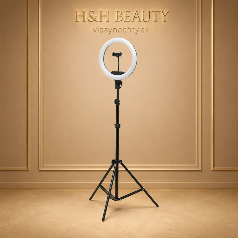 Kruhová lampa Ring Light 13"" 36 W LED so statívom čierna