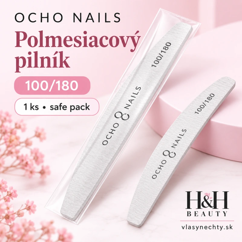 Ocho Nails polmesiacový pilník 100/180 1 ks. safe pack