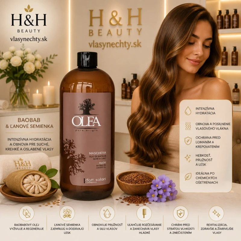 OLEA maska s baobab olejom a ľanovými semienkami 1000 ml 2