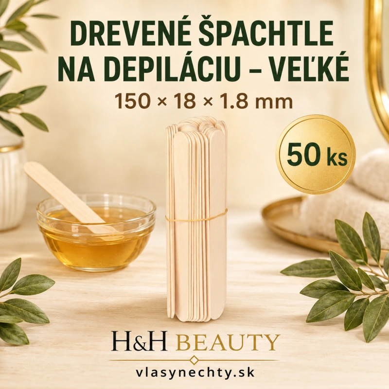 DREVENÉ ŠPACHTLE NA DEPILÁCIU VEĽKÉ 150x18x1.8mm - 50 ks