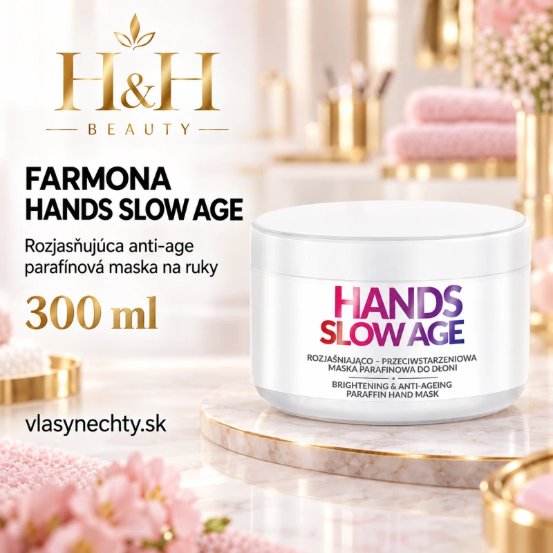 FARMONA HANDS SLOW AGE Rozjasňujúca anti-age parafínová maska na ruky 300ml