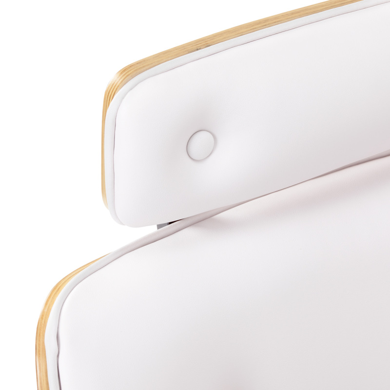 Kadernícke kreslo Gabbiano Florencja biele s bielou základňou 7