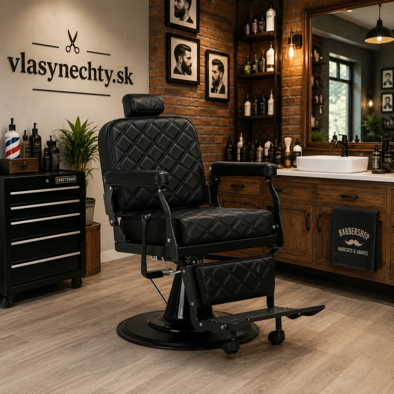 BARBERSKE KRESLO CARLOS EXTRA ČIERNE 17