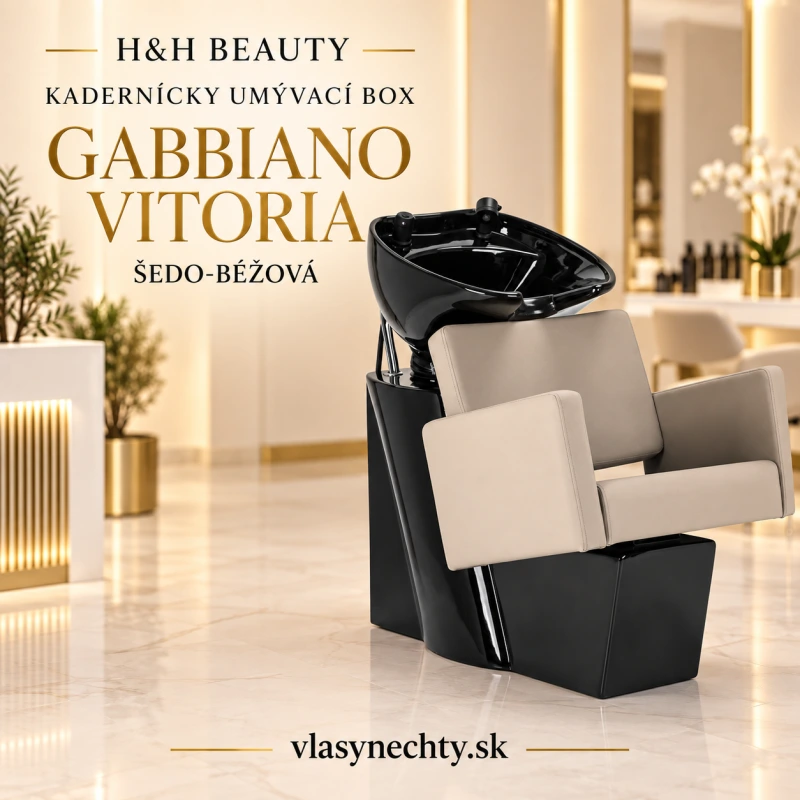 KADERNÍCKY UMÝVACÍ BOX GABBIANO Vitoria kadernícka šedo-béžová