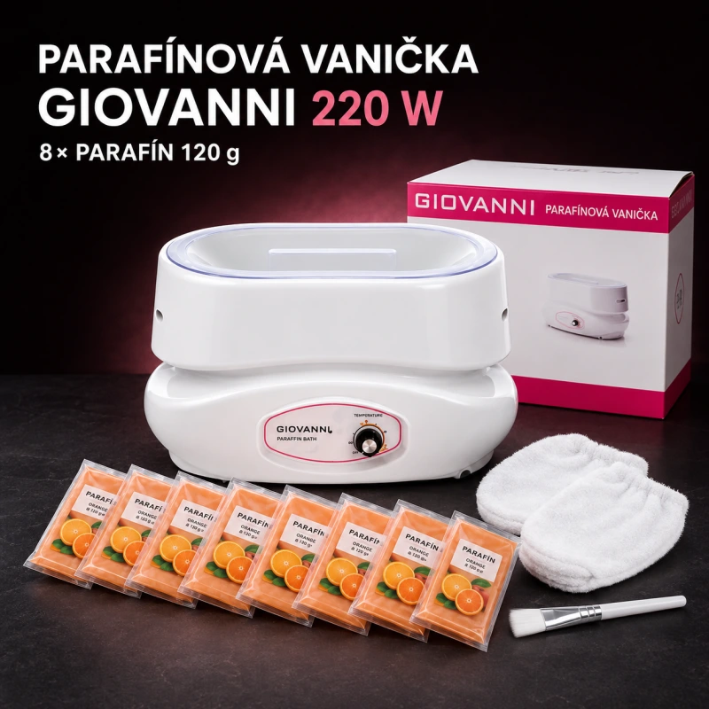 PARAFÍNOVÁ VANIČKA GIOVANNI 220W + 8 PARAFÍNOV 120g