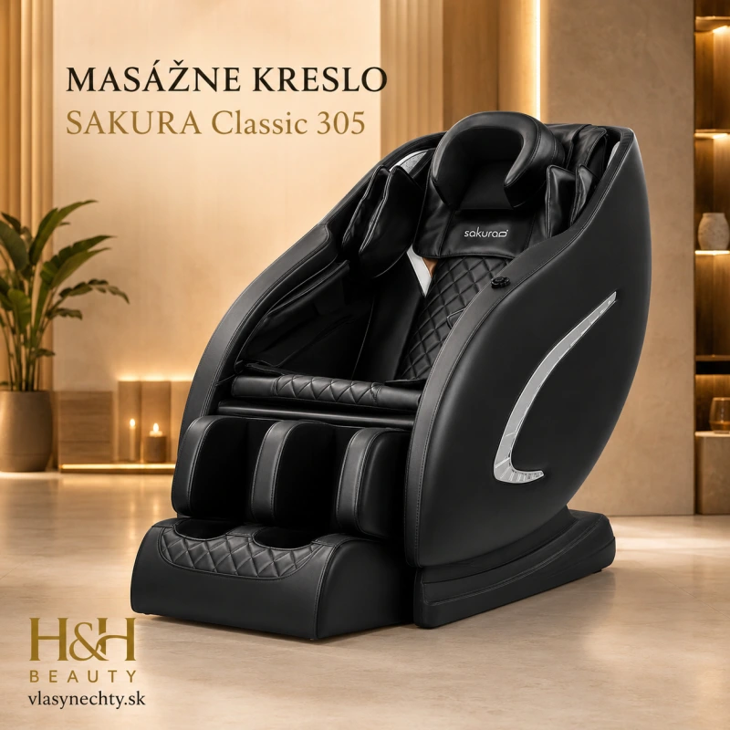 MASÁŽNE KRESLO SAKURA Classic 305 čierne