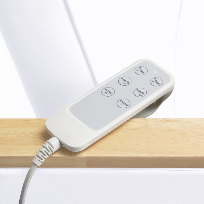 Elektrické kozmetické kreslo SILLON Lux 273b 3 motory studená biela 14