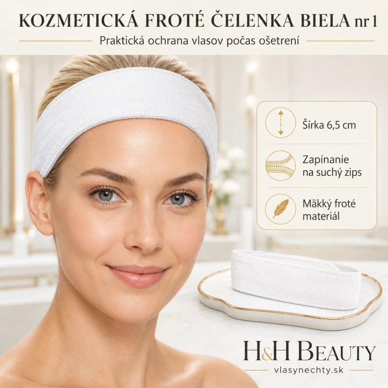 KOZMETICKÁ FROTÉ ČELENKA BIELA nr 1