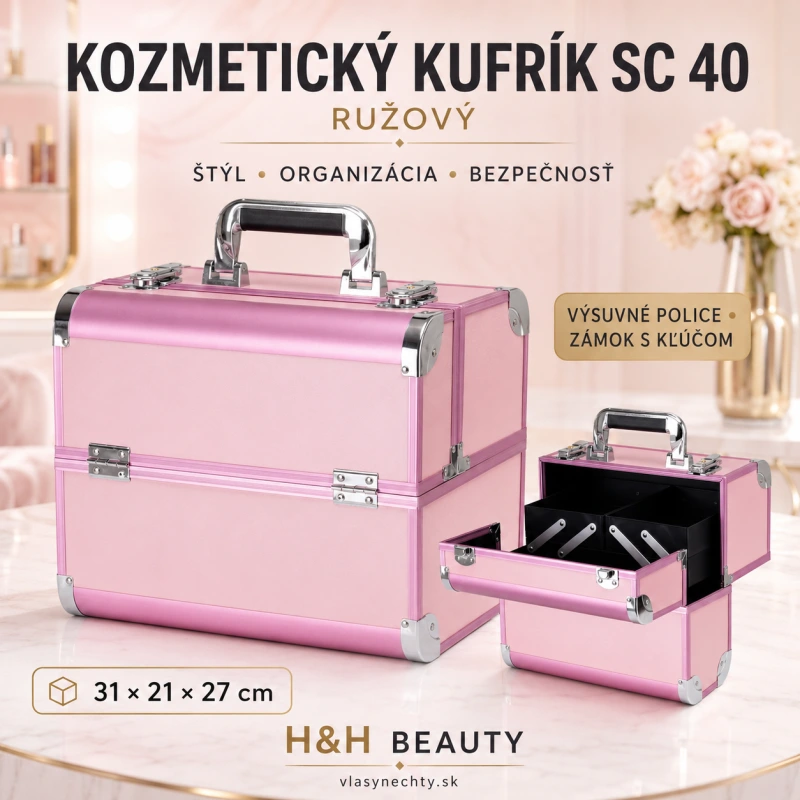Kozmetický kufrík SC 40 ružový