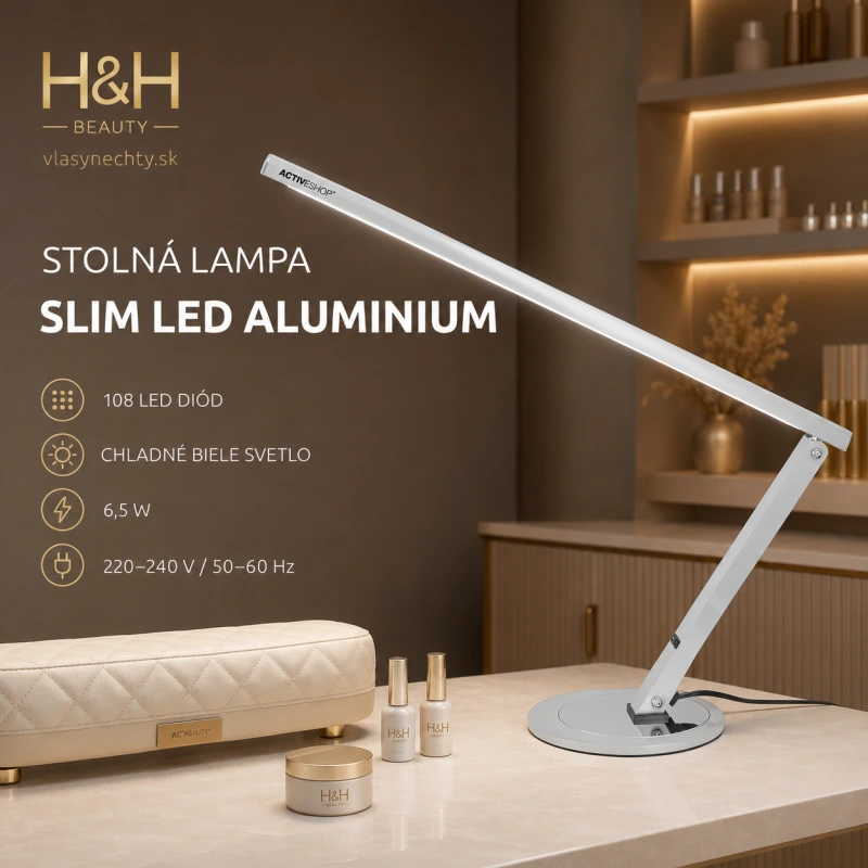 STOLNÁ LAMPA SLIM LED ALUMINIUM