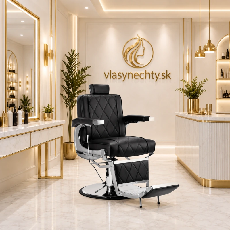 BARBERSKE KRESLO HAIR SYSTEM BM88066 čierne