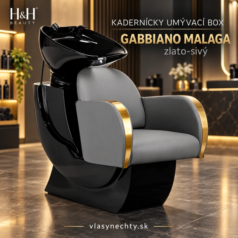 KADERNÍCKY UMÝVACÍ BOX GABBIANO Malaga zlato šedý