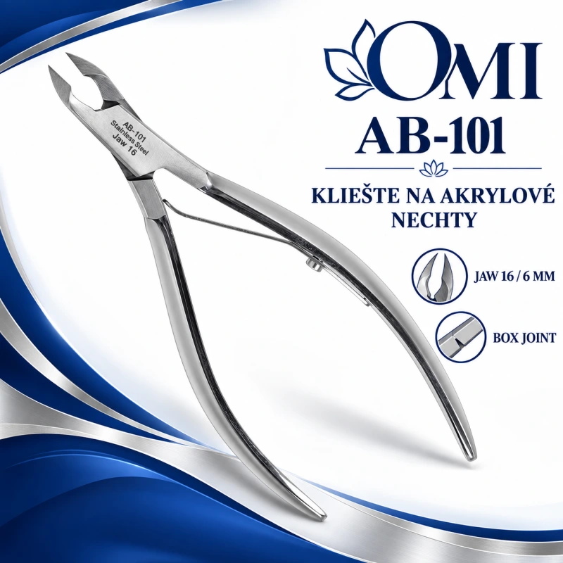 KLIEŠTE OMI AB-101 ACRYLIC NAIL NIPPERS JAW16/6MM BOX JOINT