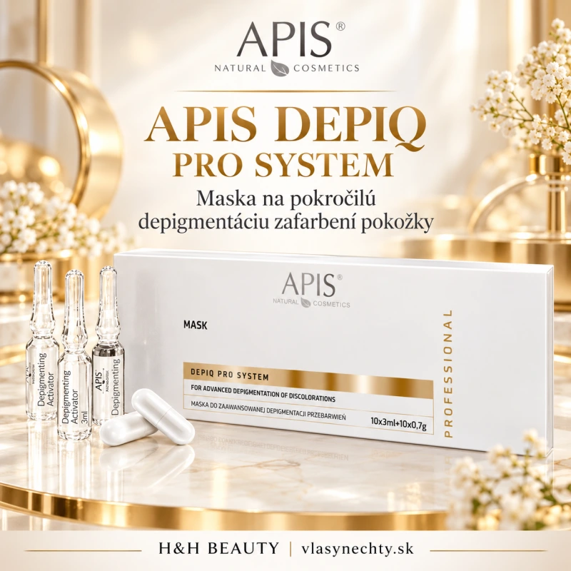 APIS DEPIQ PRO SYSTEM Maska na pokročilú depigmentáciu zafarbení pokožky 10x3ml + 10x0,7g