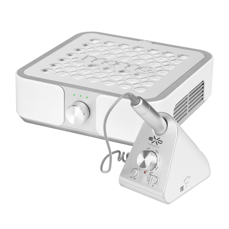 MOMO P30 60W biely + EXO Silent SX7 – profes. sada odsávačky prachu a brúsky na nechty