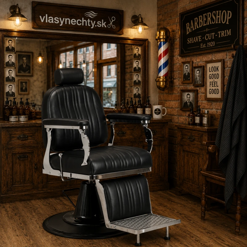 BARBERSKE KRESLO GABBIANO ELIAS ČIERNE