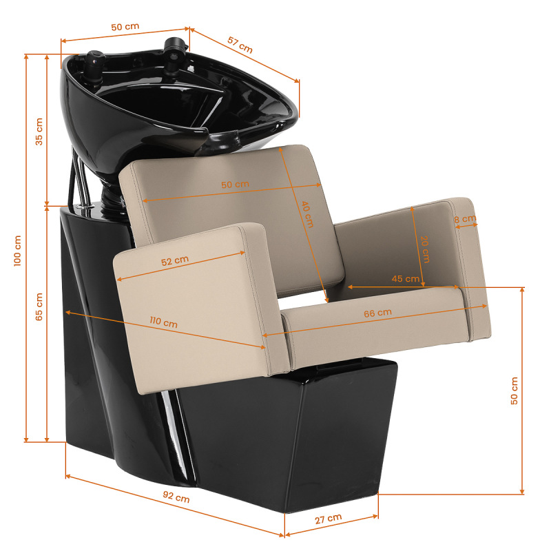 Myjnia fryzjerska Gabbiano Vitoria beżowa 13