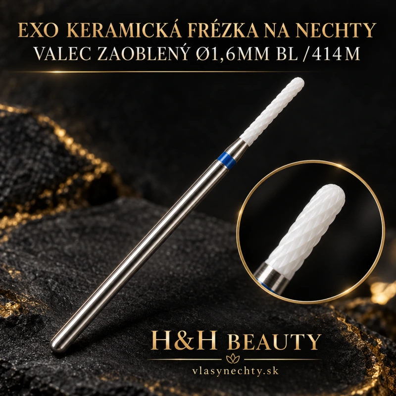 EXO KERAMICKÁ FRÉZKA NA NECHTY VALEC ZAOBLENÝ Ø1,6MM BL /414M