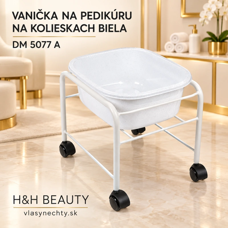 VANIČKA NA PEDIKÚRU NA KOLIESKACH BIELA DM 5077 A