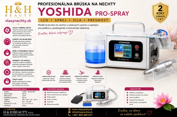 Brúska na nechty Yoshida pro-spray LCD 12