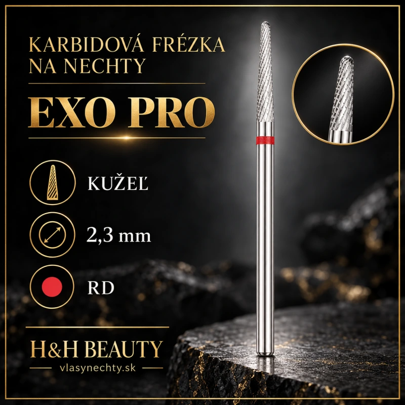 KARBIDOVÁ FRÉZKA NA NECHTY EXO PRO KUŽEĽ 2,3MM RD