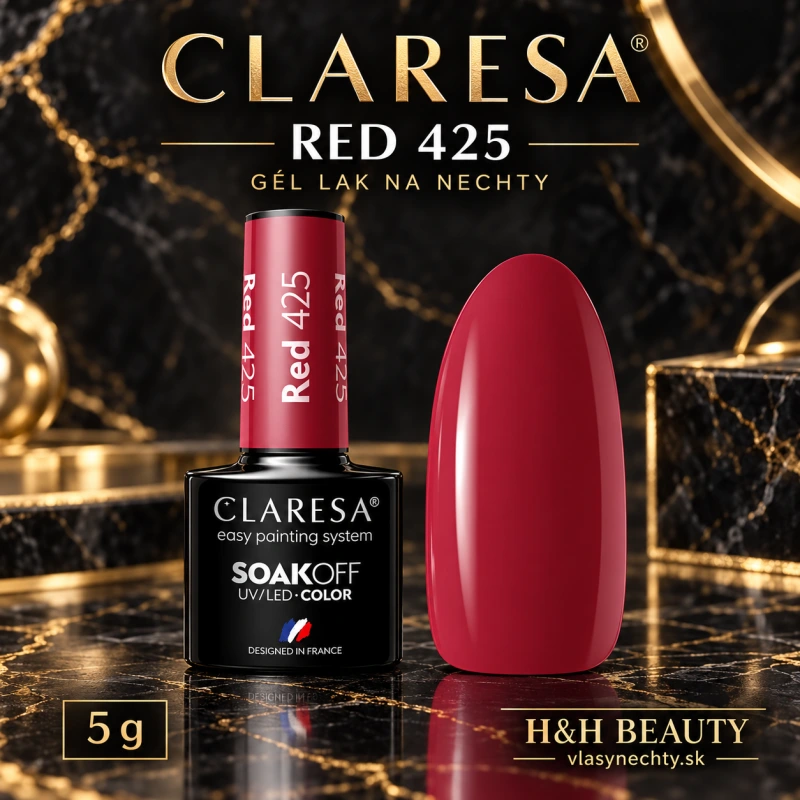 CLARESA GÉL LAK NA NECHTY RED 425 -5g