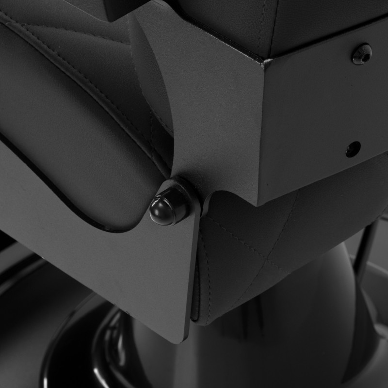 BARBERSKE KRESLO GABBIANO s čiernym rámom Čierna 12