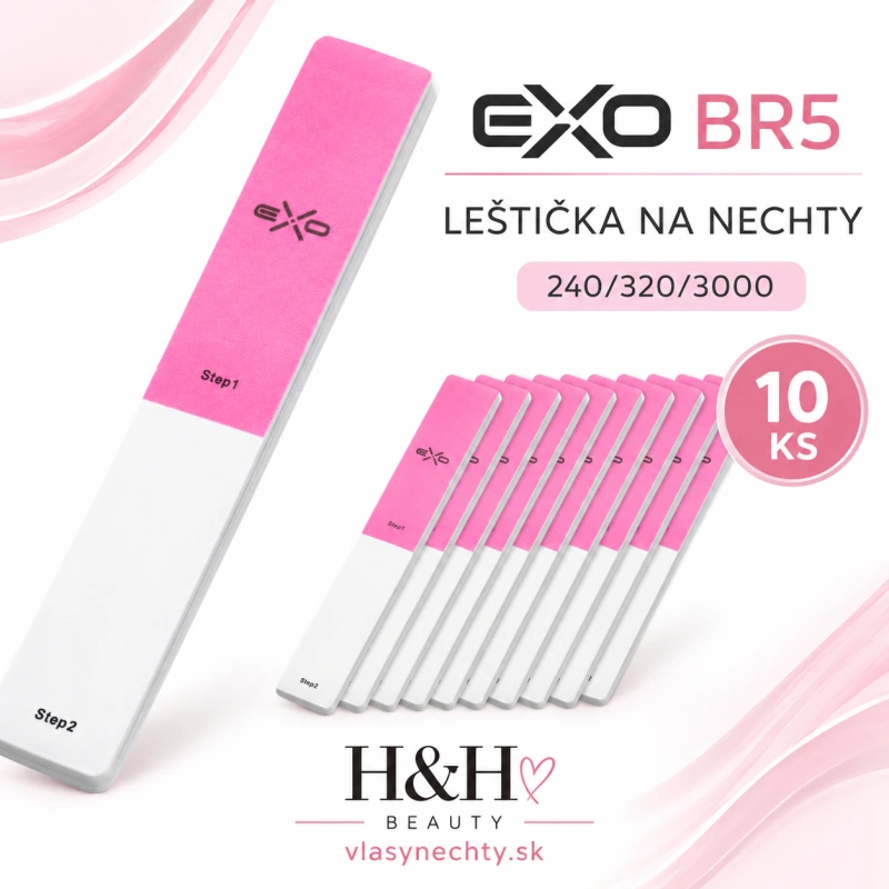 Leštička na nechty bufer EXO BR5 240/320/3000 10 ks
