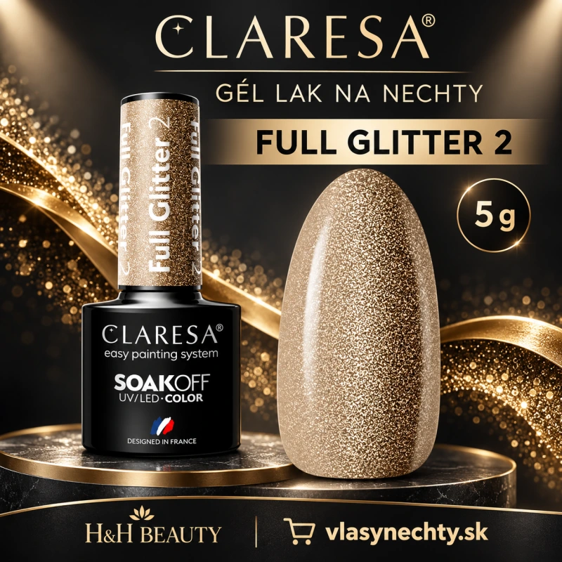 CLARESA GÉL LAK NA NECHTY FULL GLITTER 2 - 5 g