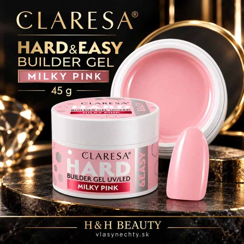 CLARESA HARD&EASY BUILDER GEL MILKY PINK 45g