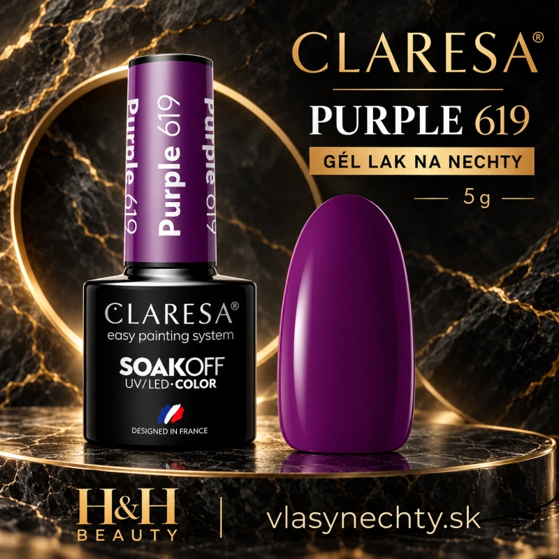CLARESA GÉL LAK NA NECHTY PURPLE 619 -5g
