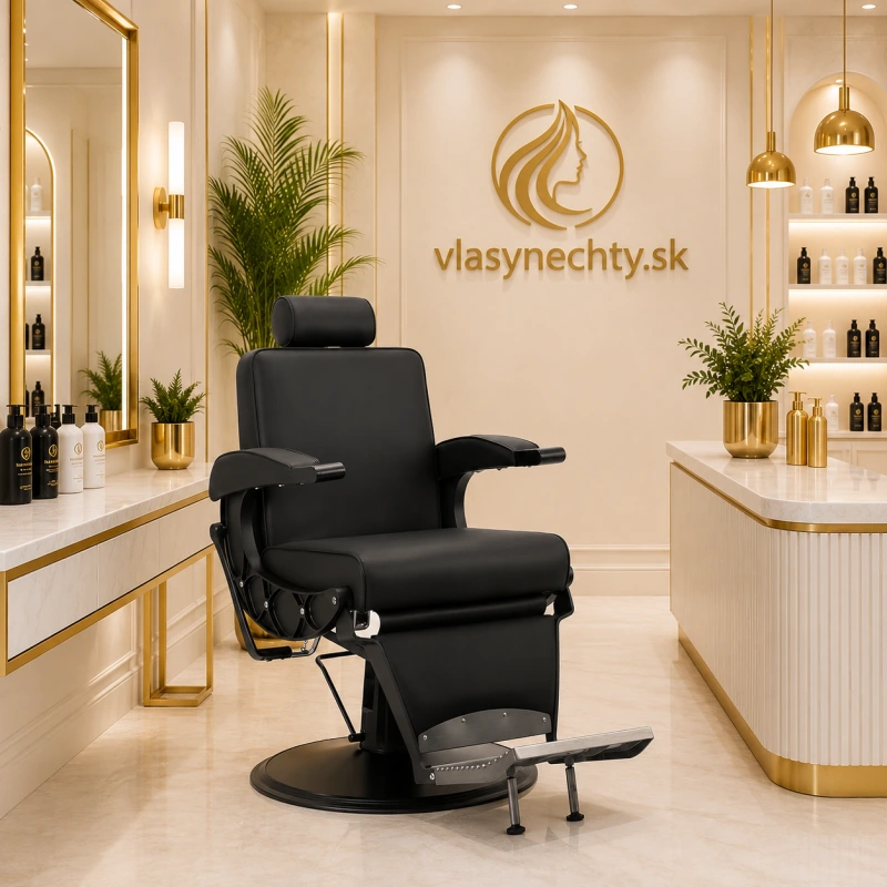 BARBERSKÉ KRESLO Gabbiano Continental čierne