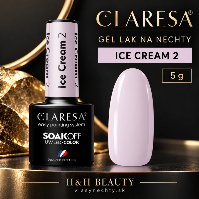 CLARESA GÉL LAK NA NECHTY Ice cream 2 - 5g