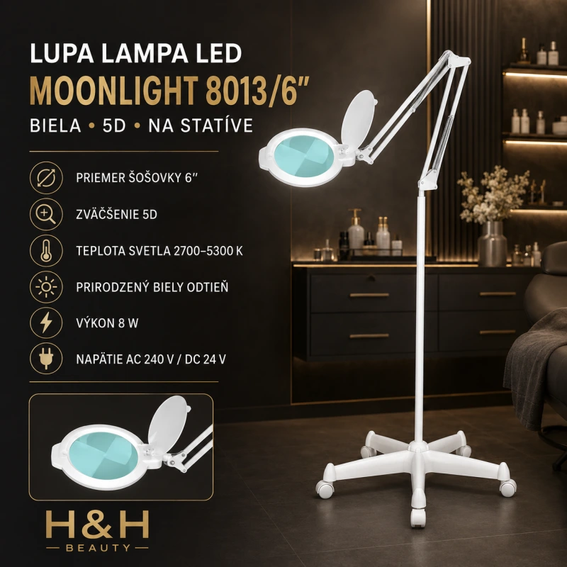 LUPA LAMPA LED MOONLIGHT 8013/6" BIELA NA STATÍVE