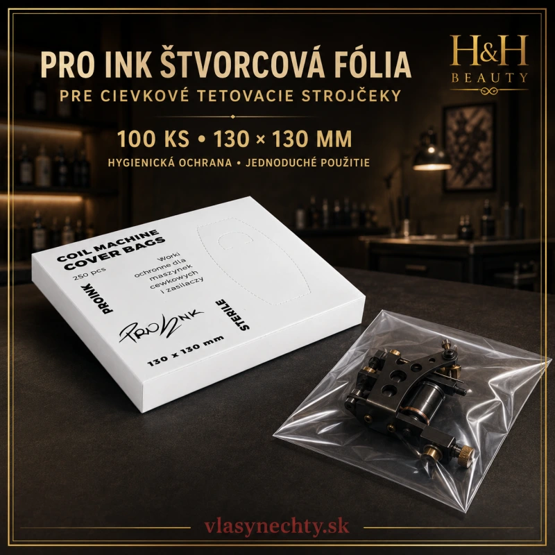 PRO INK Štvorcová fólia pre cievkové tetovacie strojčeky 100 sk.