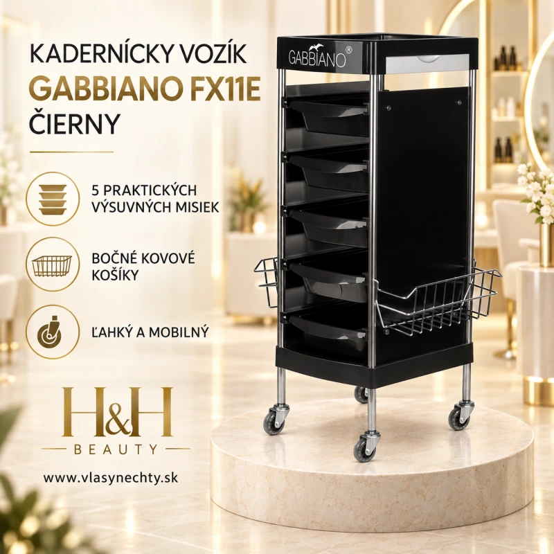 KADERNÍCKY VOZÍK GABBIANO FX11E ČIERNY