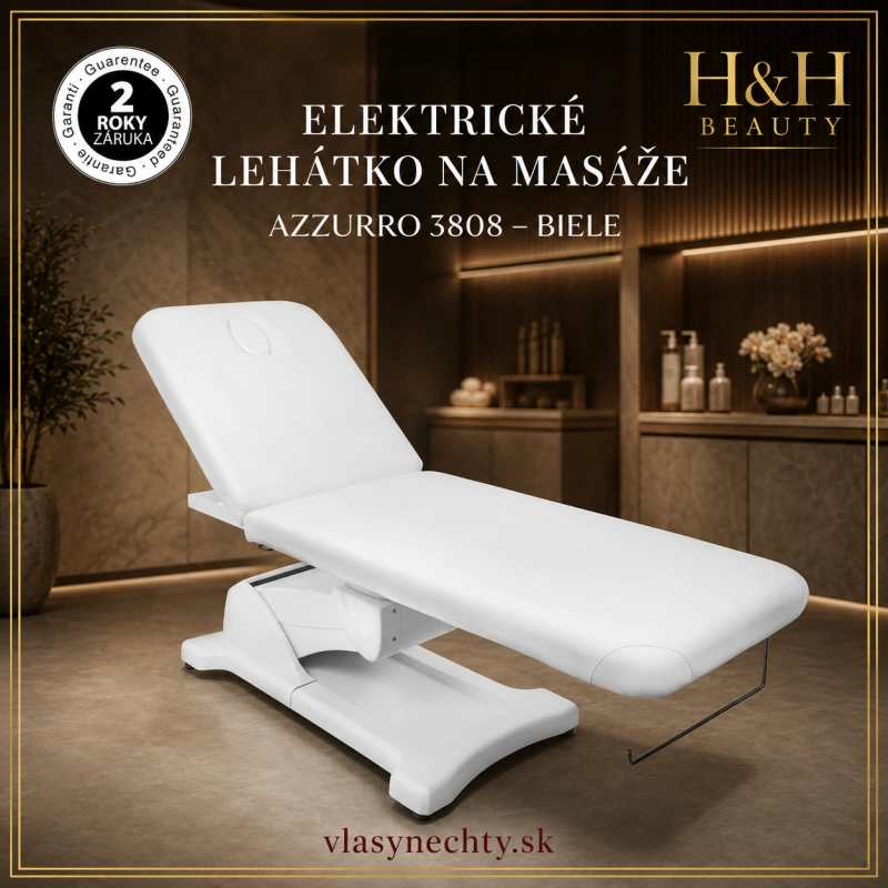 ELEKTRICKÉ LEHÁTKO NA MASÁŽE AZZURRO 3808 BIELE