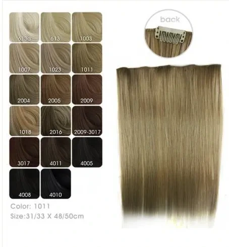 Girardi CLIP-IN vlasy z termovlákna Thermofiber – 5 klipov extra husté COLOR 613A popolavá 2