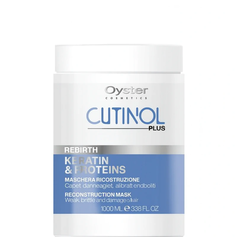 OYSTER CUTINOL PLUS REBIRTH Keratínová a proteinová rekonštrukčná maska 1000 ml 3.KROK