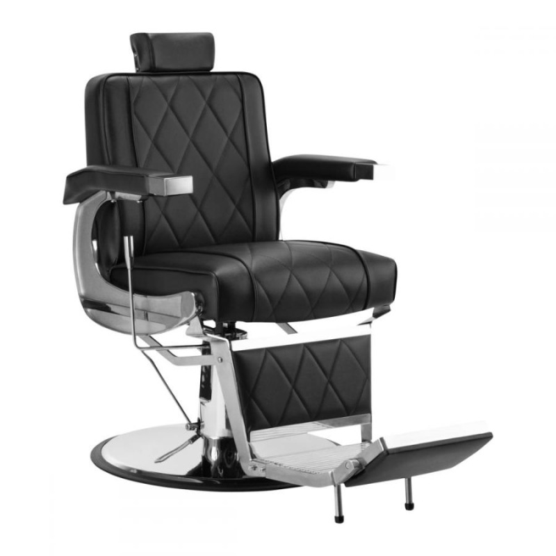 BARBERSKE KRESLO HAIR SYSTEM BM88066 čierne 12