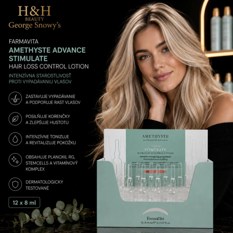 Farmavita AMETHYSTE ADVANCE STIMULATE Hair Loss Control Lotion 12x8ml 2