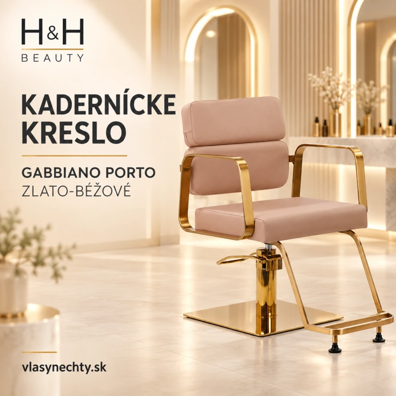 KADERNÍCKE KRESLO GABBIANO Porto zlato béžové